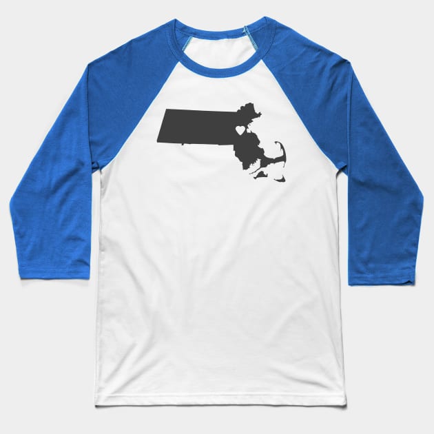 Massachusetts Love Baseball T-Shirt by juniperandspruce